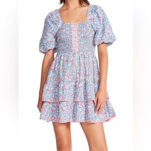 Betsy Johnson ruffle floral minidress XL
